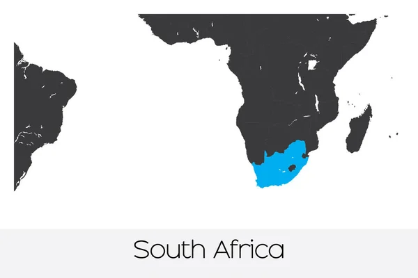 Geïllustreerde Vorm Van Zuid Afrika — Stockvector