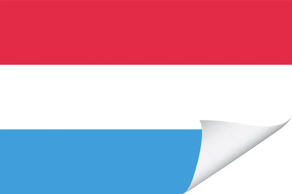 Bandeira Ilustrada Para País Luxemburgo — Vetor de Stock