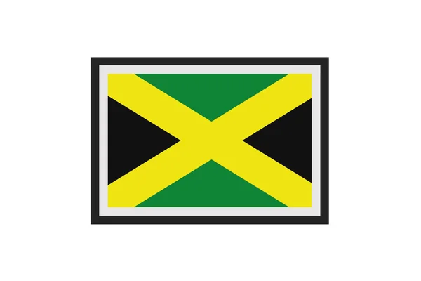 Ilustración Vectorial Bandera Jamaica — Vector de stock