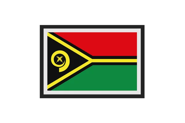 Illustrazione Vettoriale Della Bandiera Vanuatu — Vettoriale Stock