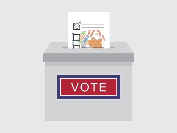 Estados Unidos América Voting Illustration State Illinois — Vector de stock