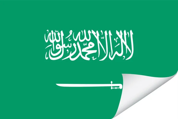 Bandera Ilustrada Del País Arabia Saudita — Archivo Imágenes Vectoriales