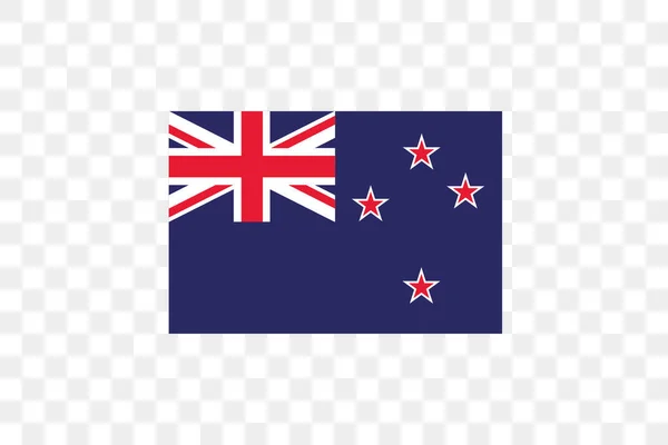 透明背景下的旗帜矢量图解 新西兰 — 图库矢量图片