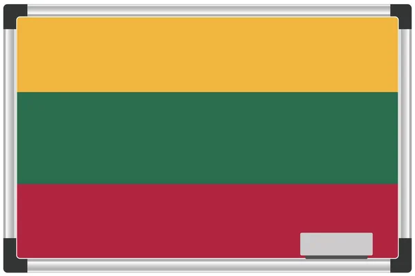 Ilustrovaná Vlajka Tabuli Pro Zemi Litvy — Stockový vektor