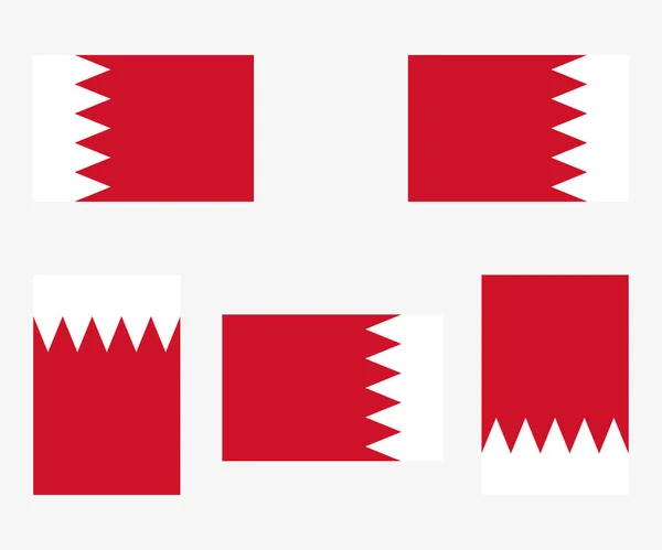 Drapeau Pays Illustré Réfléchi Tourné Bahreïn — Image vectorielle