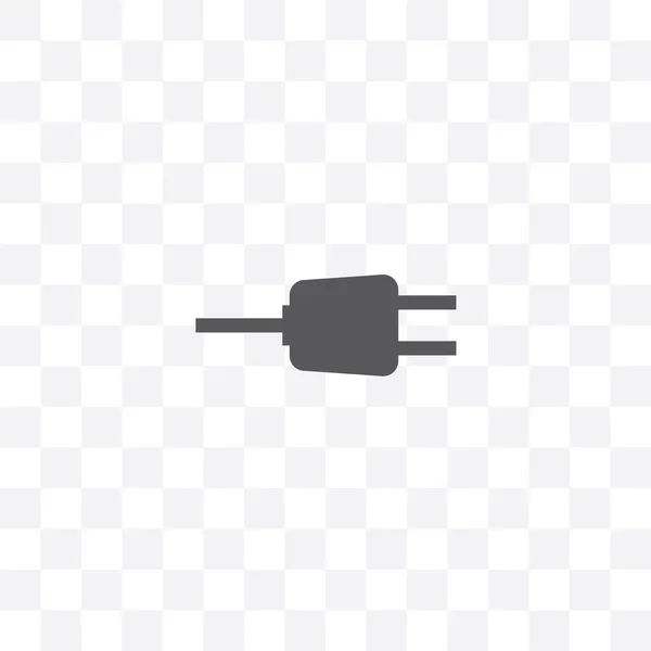 Plug Vector Icono Aislado Sobre Fondo Transparente — Archivo Imágenes Vectoriales