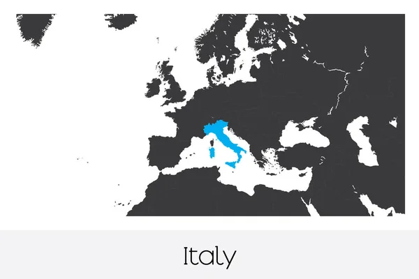 Εικονογραφημένο Σχήμα Χώρας Της Ιταλίας — Διανυσματικό Αρχείο