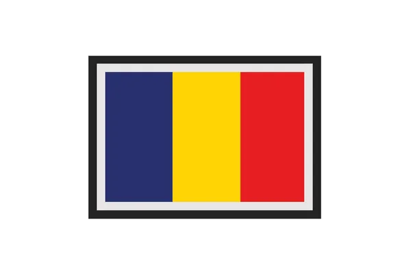 Vector Illustratie Van Vlag Van Roemenië — Stockvector