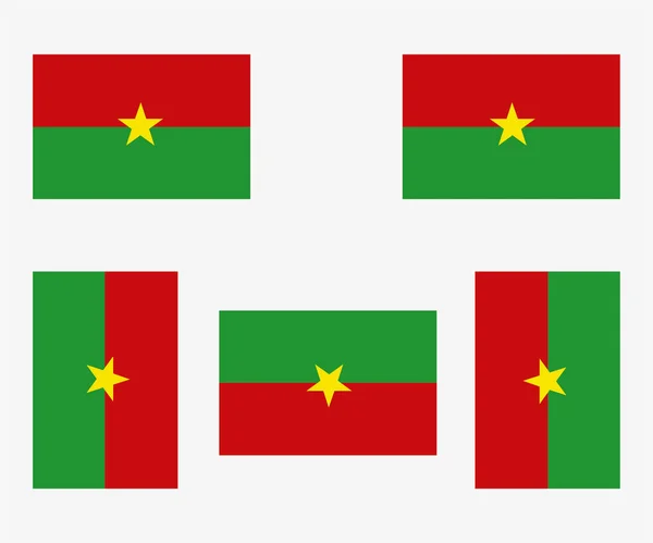 Bandera País Ilustrada Reflejada Rotada Burkina Faso — Archivo Imágenes Vectoriales
