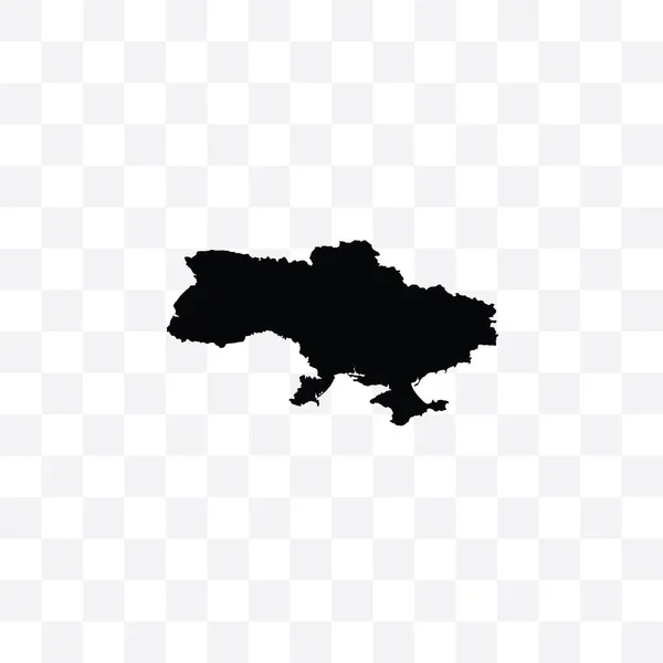Черная Очерченная Страновая Векторная Иллюстрация Украина — стоковый вектор
