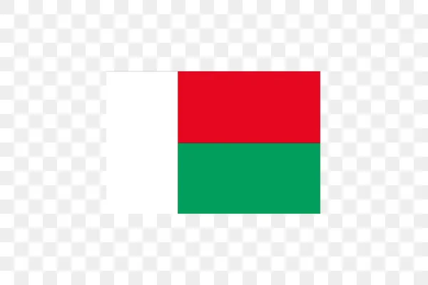 Ilustración Vectorial Bandera Sobre Fondo Transparente Madagascar — Archivo Imágenes Vectoriales
