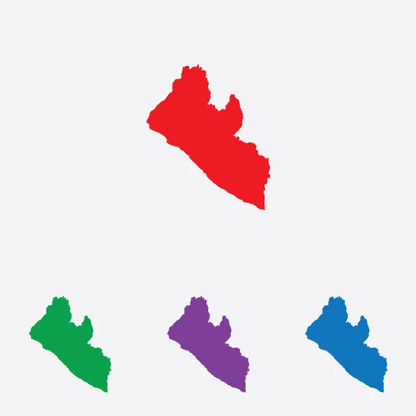 Ilustración Vectorial Forma País Multicolor Liberia — Vector de stock