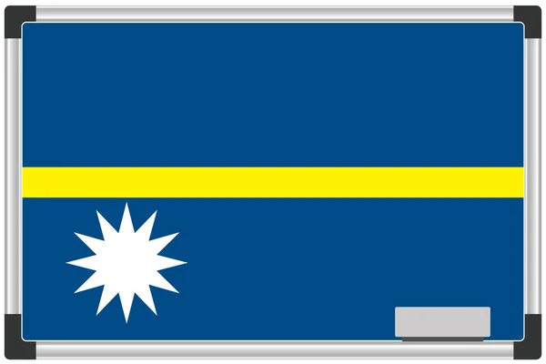 Bandera Ilustrada Una Pizarra Blanca Para País Nauru — Archivo Imágenes Vectoriales
