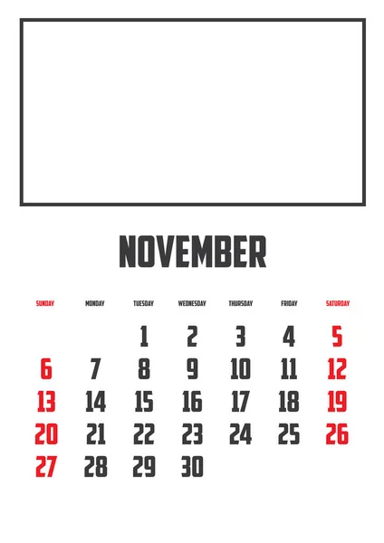 Calendario Aislado Sobre Fondo — Vector de stock