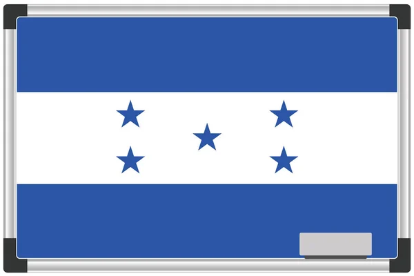 Bandeira Ilustrada Quadro Branco Para País Honduras — Vetor de Stock