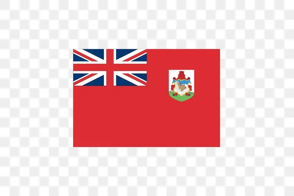Vektorillustration Der Flagge Auf Transparentem Hintergrund Bermuda — Stockvektor