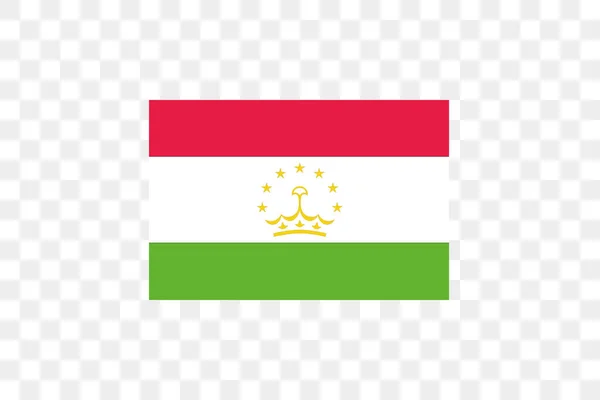Ilustración Vectorial Bandera Sobre Fondo Transparente Tayikistán — Archivo Imágenes Vectoriales