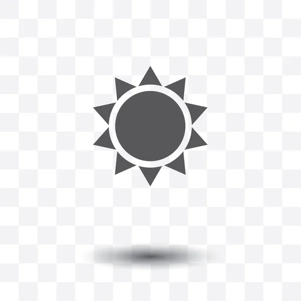 Sun Icon Vector Isolated Transparent Background — Stock Vector