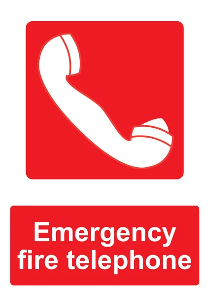 Drucken Notfall Telefon Vektor Illustration — Stockvektor