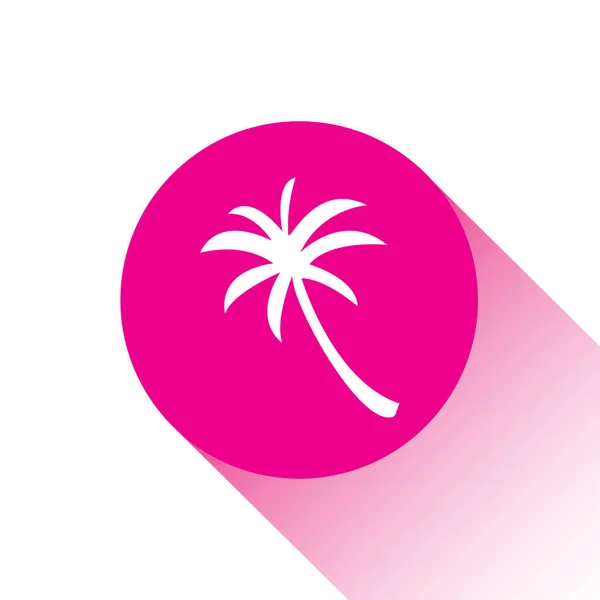 Pink Vektor Ikon Eller Knap Palmetræ – Stock-vektor