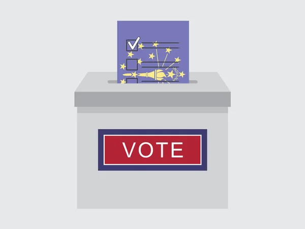 National States Voting Illustration State Indiana — 스톡 벡터