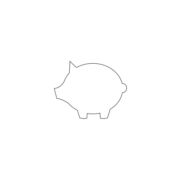 Ícone Banco Porquinho Ilustração Vetorial — Vetor de Stock