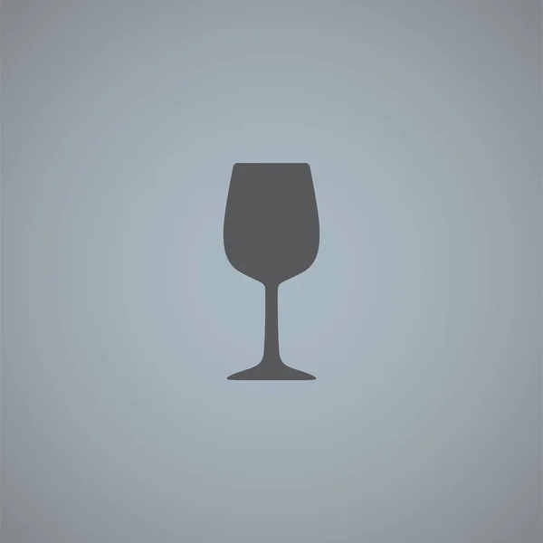 Wine Glass Vector Icon Isolated Grey Background — Stock Vector