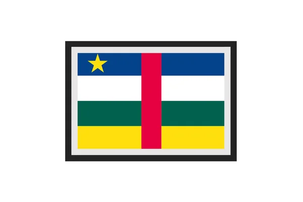 Vektorová Ilustrace Vlajky Středoafrické Republiky — Stockový vektor