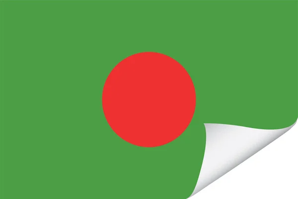 Illustrierte Flagge Für Bangladesch — Stockvektor