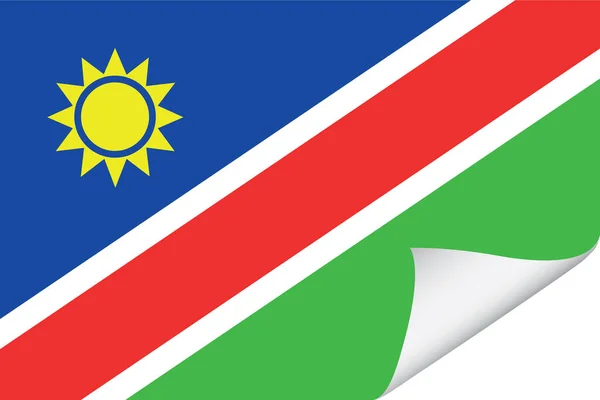 Illustrerad Flagga För Namibia — Stock vektor