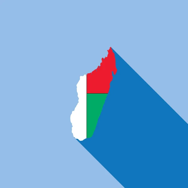 Aperçu Pays Wint Drapeau Remplir Illustration Vectorielle Madagascar — Image vectorielle