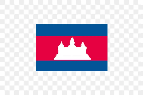 Illustration Vectorielle Drapeau Sur Fond Transparent Cambodge — Image vectorielle