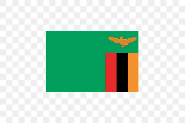 Vektorillustration Flag Gennemsigtig Baggrund Zambia – Stock-vektor