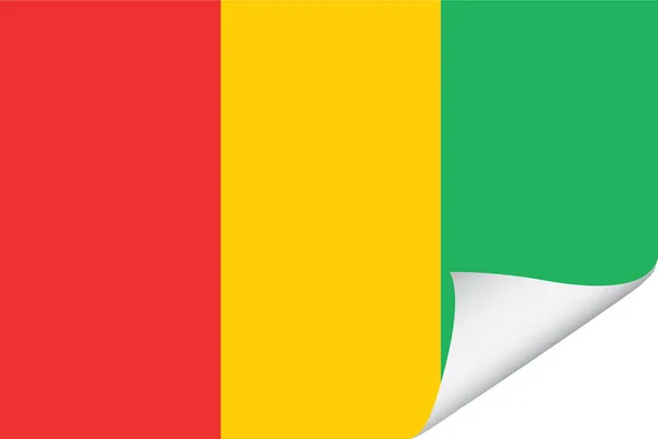 Drapeau Illustré Pour Pays Guinée — Image vectorielle