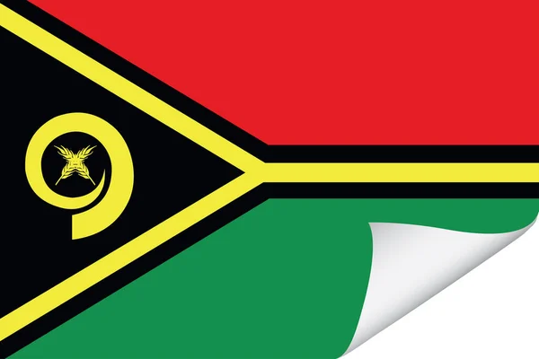 Bandera Ilustrada Del País Vanuatu — Archivo Imágenes Vectoriales