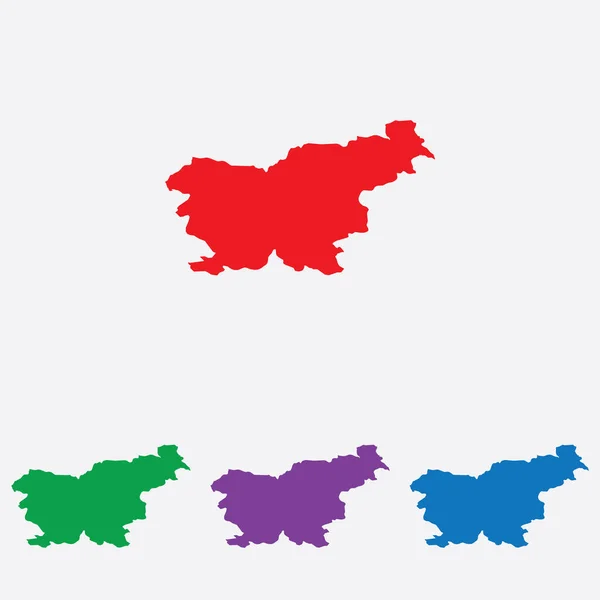 Multicolored Country Shape Vector Illustration Slovenia — Stock Vector