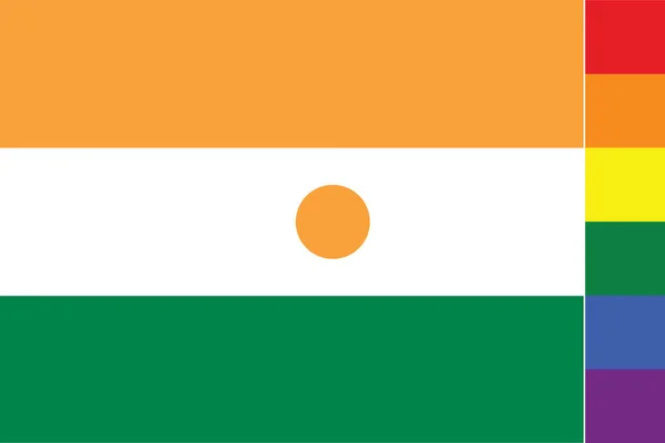Εικονογραφημένη Σημαία Για Χώρα Του Νίγηρα — Διανυσματικό Αρχείο