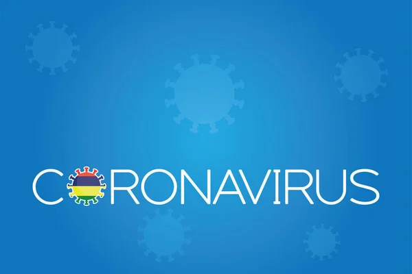 Illustrerad Virusflagga För Mauritius Land — Stock vektor
