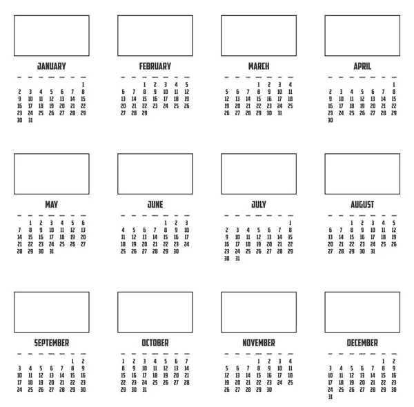 Calendar Isolated Background — Stock Vector