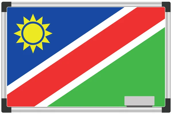 Illustrierte Flagge Auf Einem Whiteboard Für Das Land Namibia — Stockvektor