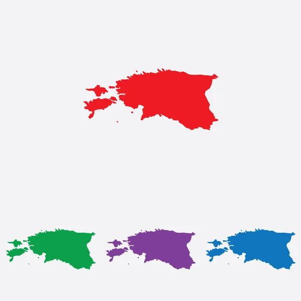 Multicolored Country Shape Vector Illustration Estonia — Stock Vector