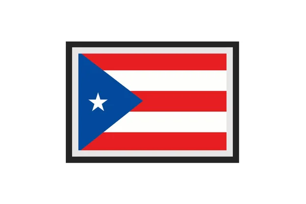 Ilustração Vetorial Bandeira Porto Rico — Vetor de Stock