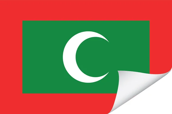 Εικονογραφημένη Σημαία Για Χώρα Των Μαλδίβων — Διανυσματικό Αρχείο