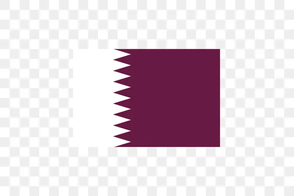 Vektor Illustration Flagga Transparent Bakgrund Qatar — Stock vektor