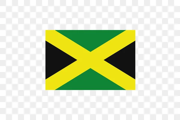 Ilustración Vectorial Bandera Sobre Fondo Transparente Jamaica — Archivo Imágenes Vectoriales