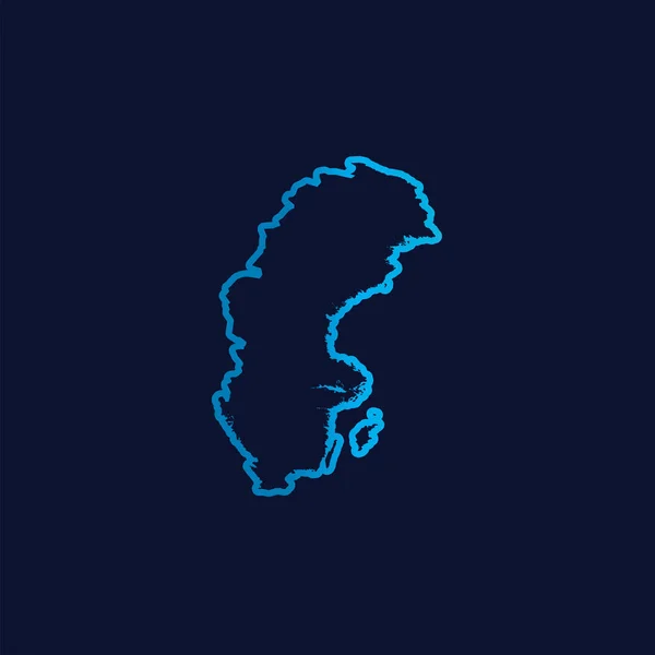 スウェーデンのイラスト国形 — ストックベクタ