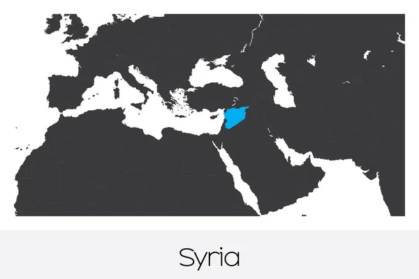 Geïllustreerde Landvorm Van Syrië — Stockvector