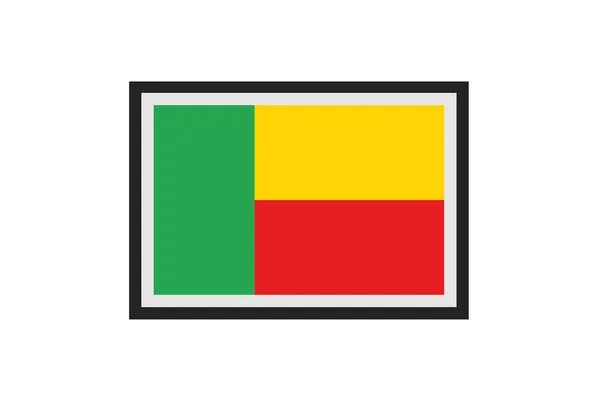 Vektorillustration Der Flagge Von Benin — Stockvektor