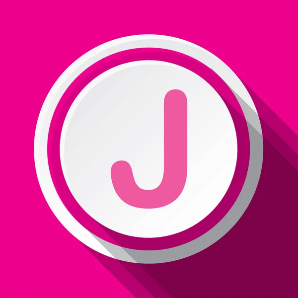 Pink Vector Icon Design Letter — 스톡 벡터