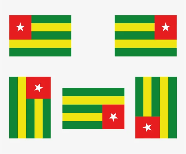 Bandeira País Ilustrada Refletida Girada Togo — Vetor de Stock